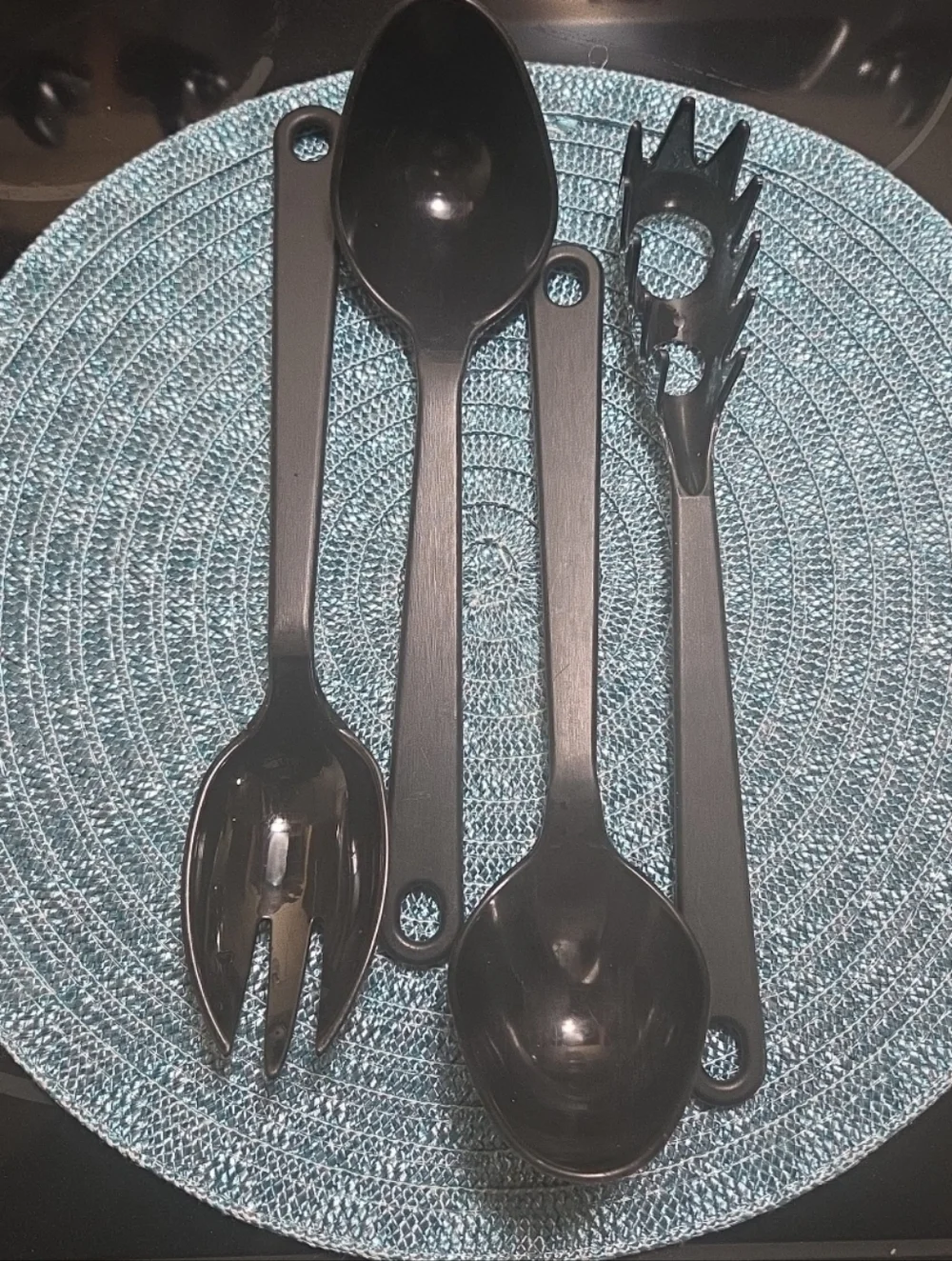 This vintage Taylor Made Black Kitchen Utensil Set 4 Piece